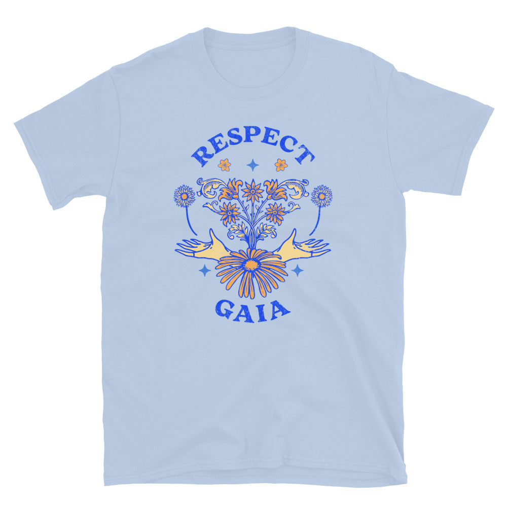 Respect Gaia TShirt - Light Blue Color - https://ascensionemporium.net